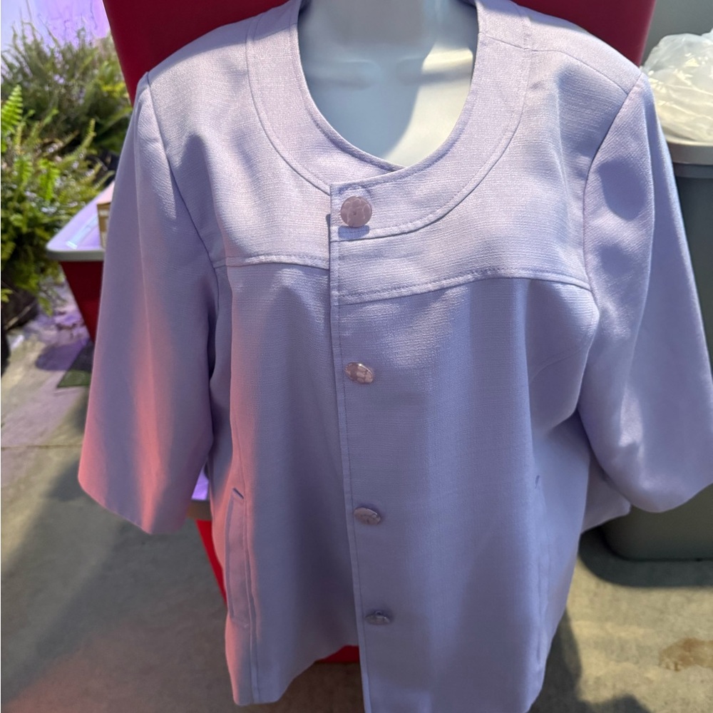 Lavender Button-Up Jacket 90 - Picture 2 of 3